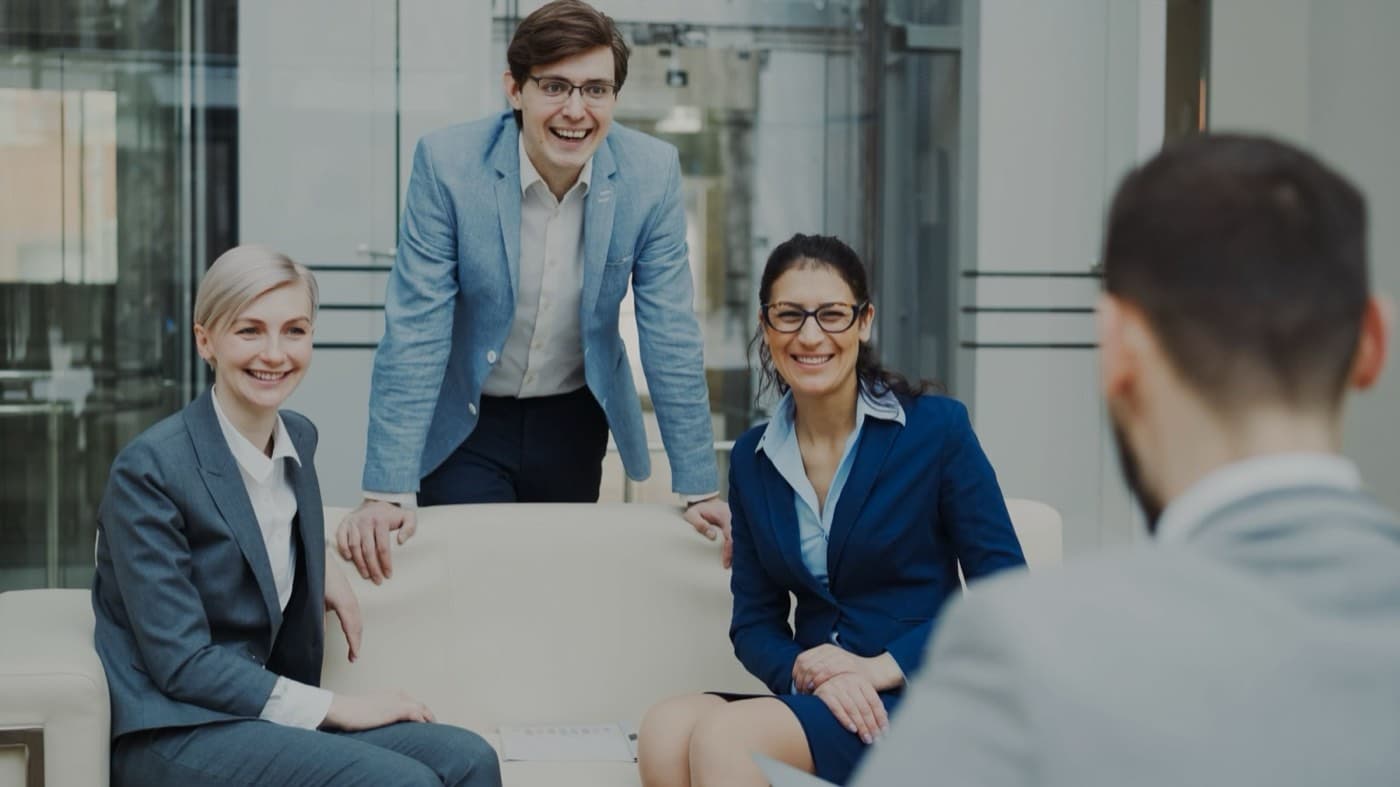 Illustration of a salary negotiation meeting with a certificate depicted as the fulcrum of a balance scale between two chairs